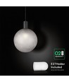 Monture de suspension design E27 - D100*H25mm, noir mat, sans source lumineuse