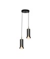 Suspension design LED 2x5W - Ø15cm, 3000K, Sandy Black