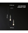Suspension design LED 2x5W - Ø15cm, 3000K, Sandy Black