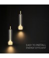 Suspension design LED 2x5W - Ø15cm, 3000K, Sandy Black