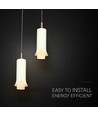 Suspension design LED 2x5W - Ø15cm, 3000K, source lumineuse incl.