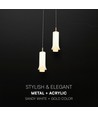 Suspension design LED 2x5W - Ø15cm, 3000K, source lumineuse incl.