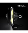 High bay LED 150W, 135-160lm/W - IP65, 90 degrés, CREE Chip, 6 ans de garantie