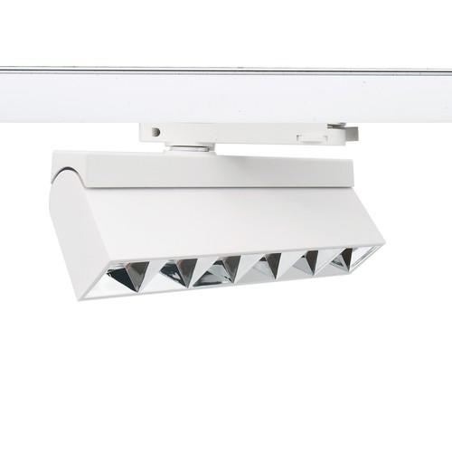 Projecteur LED 36W triphasé RA92 - 23,5 cm, blanc, orientable