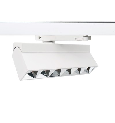 Projecteur LED 36W triphasé RA92 - 23,5 cm, blanc, orientable