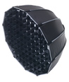 Softbox avec grille, Ø65cm - Pour projecteur 200W/300W, noir