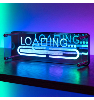 RGB LOADING Néon Enseigne - Effet Miroir Infini, Bluetooth, Contrôle par Application
