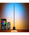 Lampadaire d'angle RGBIC+CCT 145cm - Bluetooth, contrôle par application, télécommande, 11W