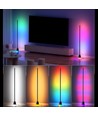 Lampadaire d'angle RGBIC+CCT 145cm - Bluetooth, contrôle par application, télécommande, 11W