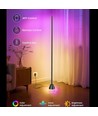 Lampadaire d'angle RGBIC+CCT 145cm - Bluetooth, contrôle par application, télécommande, 11W