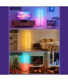 Lampadaire d'angle RGBIC+CCT 145cm - Bluetooth, contrôle par application, télécommande, 11W