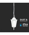 Suspension de jardin E27 design rétro, blanc - IP44 extérieur, aluminium, sans source lumineuse
