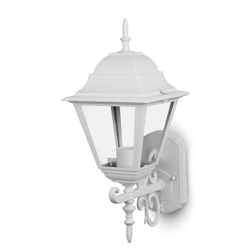 Applique murale E27 Large - Blanc mat, aluminium et verre, 44,5cm de haut, sans source lumineuse