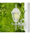 Applique murale E27 Large - Blanc mat, aluminium et verre, 44,5cm de haut, sans source lumineuse