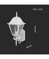 Applique murale E27 Large - Blanc mat, aluminium et verre, 44,5cm de haut, sans source lumineuse