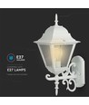 Applique murale E27 Large - Blanc mat, aluminium et verre, 44,5cm de haut, sans source lumineuse