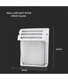 Applique murale E27 - Blanc mat, IP44, aluminium et verre, sans source lumineuse