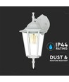 VT-750 lampe murale E27 - blanc mat orientée vers le bas