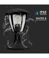Luminaire de jardin noir / borne - Douille E27, IP44 extérieur, aluminium, sans source lumineuse
