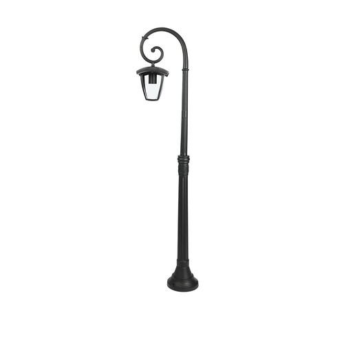 Lampadaire de jardin E27 - Noir, IP44 extérieur, aluminium, hauteur : 136,5 cm, sans source lumineuse