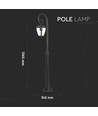 Lampadaire de jardin E27 - Noir, IP44 extérieur, aluminium, hauteur : 136,5 cm, sans source lumineuse