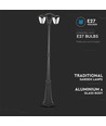 Lampadaire de jardin 199cm 3 x E27 - IP44, noir graphite, aluminium, garantie 3 ans