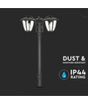 Lampadaire de jardin 199cm 3 x E27 - IP44, noir graphite, aluminium, garantie 3 ans