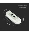 Alimentation 60W / 12V DC - 5A, IP67 étanche, Slim design