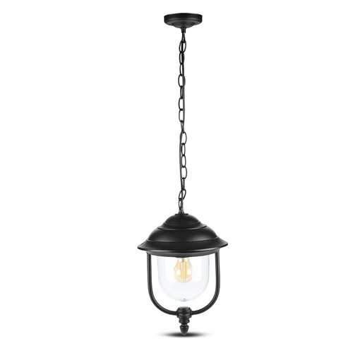 850 VT lampe de plafond E27 - avec abat-jour PC transparent, noir