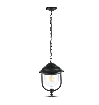 850 VT lampe de plafond E27 - avec abat-jour PC transparent, noir