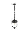 850 VT lampe de plafond E27 - avec abat-jour PC transparent, noir