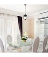 850 VT lampe de plafond E27 - avec abat-jour PC transparent, noir
