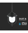 850 VT lampe de plafond E27 - avec abat-jour PC transparent, noir