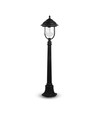 Borne de jardin 1,1m pour E27 - Noir, IP44, aluminium, hauteur 111cm, sans source lumineuse