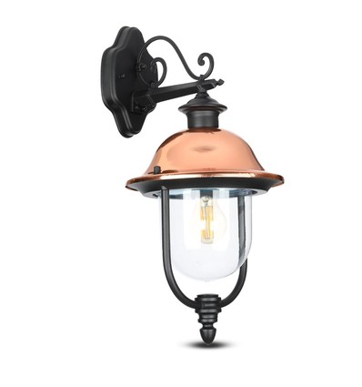 Lanterne murale E27 orientée vers le bas - IP44 extérieur, noir mat graphite, aluminium, sans source lumineuse