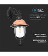 Lanterne murale E27 orientée vers le bas - IP44 extérieur, noir mat graphite, aluminium, sans source lumineuse