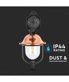 Lanterne murale E27 orientée vers le bas - IP44 extérieur, noir mat graphite, aluminium, sans source lumineuse