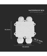 Boîte de jonction étanche 4 voies, IP68 - Blanc, 4-pin, 24A, 450V, résistant aux UV, 0,5-4mm²