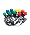 Guirlande lumineuse LED avec 20 ampoules colorées - ampoules 0,5W, 10 mètres, source lumineuse incluse
