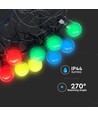 Guirlande lumineuse LED avec 20 ampoules colorées - ampoules 0,5W, 10 mètres, source lumineuse incluse
