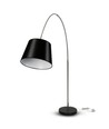 Lampadaire LED noir avec pied en marbre - douille E27, max 60W, 192cm de haut, design moderne
