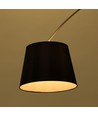 Lampadaire LED noir avec pied en marbre - douille E27, max 60W, 192cm de haut, design moderne