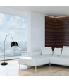 Lampadaire LED noir avec pied en marbre - douille E27, max 60W, 192cm de haut, design moderne