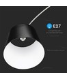 Lampadaire LED noir avec pied en marbre - douille E27, max 60W, 192cm de haut, design moderne