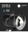 Spot encastrable de sol MR16 Ø8,7cm, 12V - IP67, acier inoxydable, 1 fenêtre, sans source lumineuse