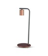 Lampe de table design avec douille E27 et interrupteur - Bronze rouge, métal, 150x420mm, max 60W