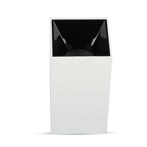 Spot en saillie GU10 carré - Blanc/Noir, Max 35W, IP20, sans source lumineuse