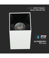 Spot en saillie GU10 carré - Blanc/Noir, Max 35W, IP20, sans source lumineuse