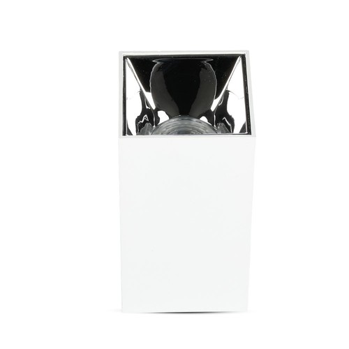 Spot en saillie GU10, carré - Blanc/chrome, IP20 intérieur, sans source lumineuse