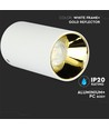 Spot saillie GU10 - Blanc / Or, Ø8cm, aluminium, sans source lumineuse